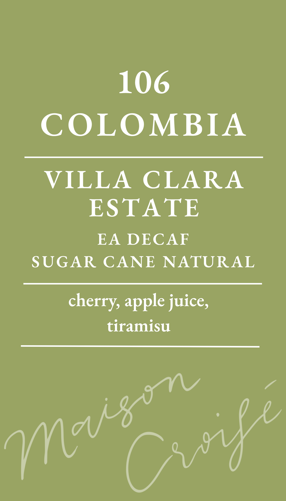 106 Colombia Finca Milan Villa Clara Estate Decaf